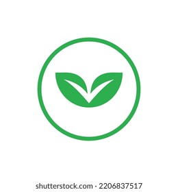 Logo de la hoja verde, diseño de iconos de la naturaleza, vector de símbolo de ecología