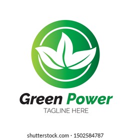 Green leaf logo, perfect for healthy life style and eco green product logo design