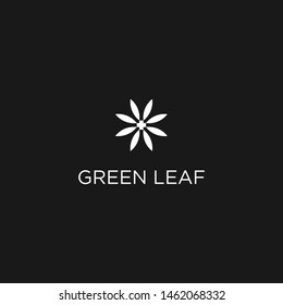 green leaf logo with leaf symbol