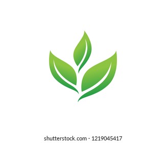 Green Leaf Logo Symbol Vector Stock Vector (Royalty Free) 1219045417 ...