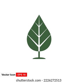 Green leaf logo and symbol vector template
