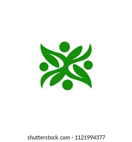 green leaf logo template