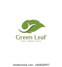 Green of Leaf Logo Template
