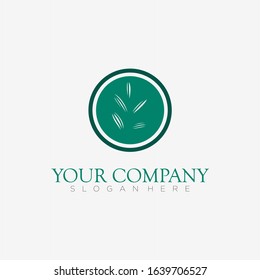 Green Leaf Logo Template for your company