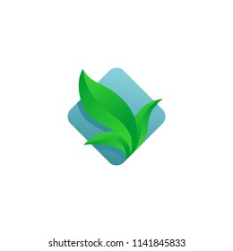 green leaf logo, tree logo, plant logo vector