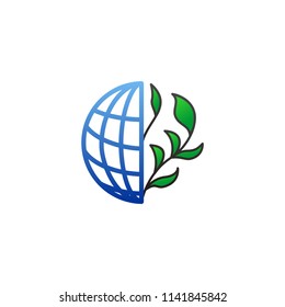 green leaf logo, tree logo, plant logo vector