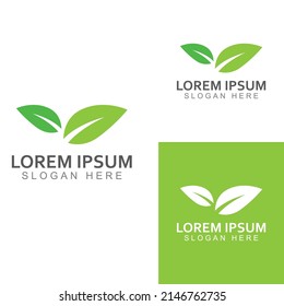 Grünes Blatt-Logo. Vektordesign von Gärten, Pflanzen und Natur.