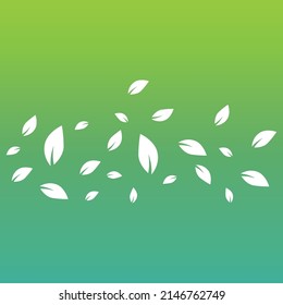 Green leaf logo. Vector design of gardens, plants and nature.