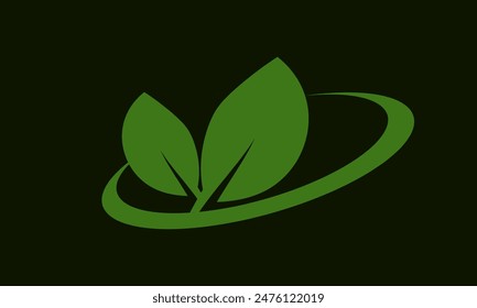 Green Leaf Logo Vector - Eco-Friendly and Natural Design Elements