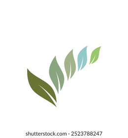 Green leaf logo vector element symbol template