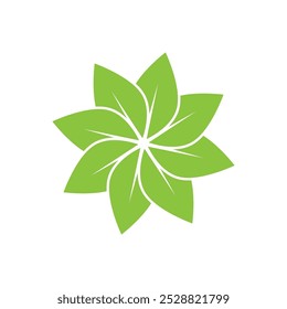 Green leaf logo vector element symbol template