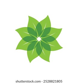 Green leaf logo vector element symbol template