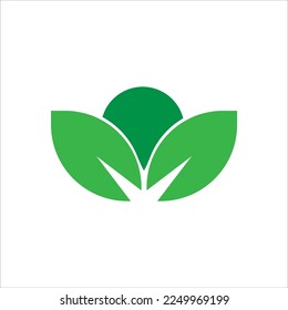 Green Leaf Logo Vector Icon