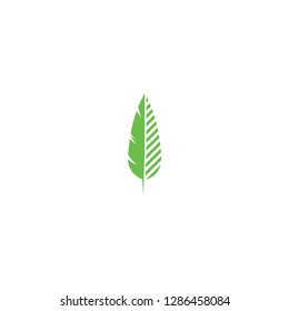 green leaf logo vector illustration template