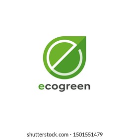Green leaf logo vector Illustration design template