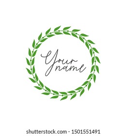 Green leaf logo vector Illustration design template