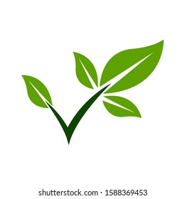 Green Leaf Logo Vector Illustration Design