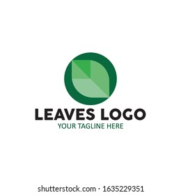 green leaf logo vector illustration