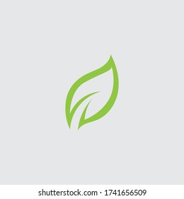 green leaf logo vector illustration 