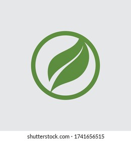 green leaf logo vector illustration 
