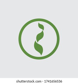 green leaf logo vector illustration 