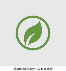 green leaf logo vector illustration 