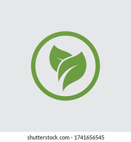green leaf logo vector illustration 