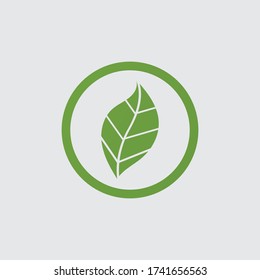 ilustración vectorial del logotipo de la hoja verde 