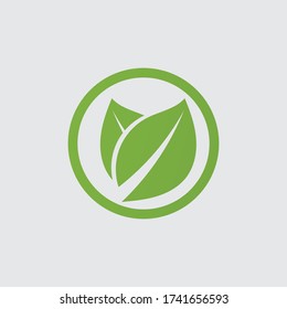ilustración vectorial del logotipo de la hoja verde 