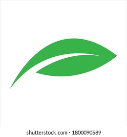 green leaf logo vector illustration design template