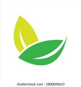 plantilla de diseño de ilustración de vector con logotipo de hoja verde