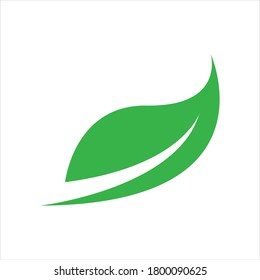 Grünblatt-Logo-Vektorgrafik-Design