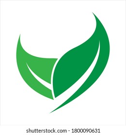 plantilla de diseño de ilustración de vector con logotipo de hoja verde