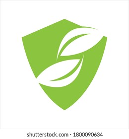 green leaf logo vector illustration design template
