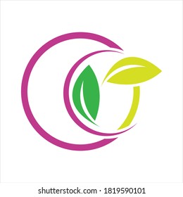 green leaf logo vector illustration design template