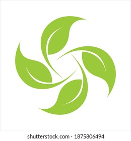 plantilla de diseño de ilustración de vector con logotipo de hoja verde