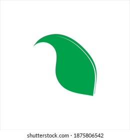 green leaf logo vector illustration design template