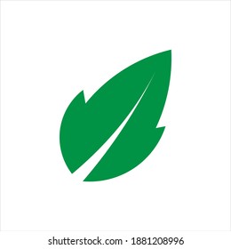 green leaf logo vector illustration