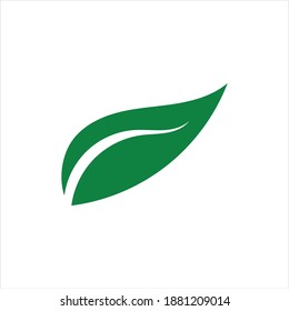 green leaf logo vector illustration