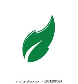 green leaf logo vector illustration