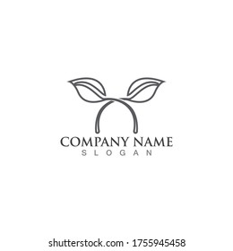 Green leaf logo vector image