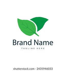 Green Leaf logo vector natural plant nature design icon leaf template illustration