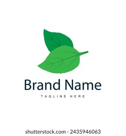 Grünes Blatt Logo Vektor natürliche Pflanze Natur Design Icon Blatt Vorlage Illustration