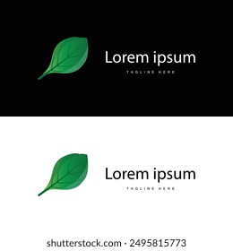 Green Leaf logo vector natural plant nature design icon leaf template illustration