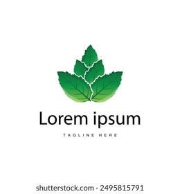 Green Leaf logo vector natural plant nature design icon leaf template illustration