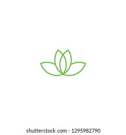 green leaf logo vector template