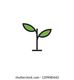 plantilla vectorial de logotipo de hoja verde
