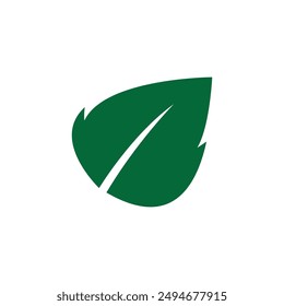 Green leaf logo vector template element symbol design