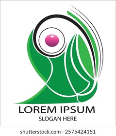 Green leaf logo vector template element symbol design