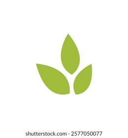 Green leaf logo vector template element symbol design